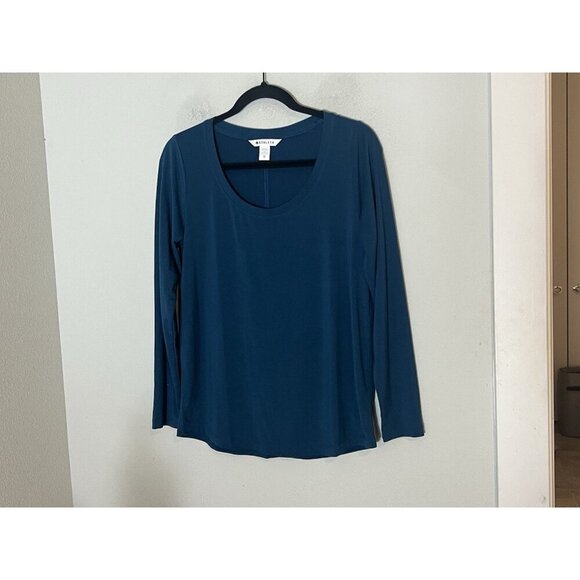 Athleta Turquoise Polyester Modal Blend Long Sleeve Shirt Size XS - Picture 1 of 12